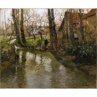 РЕПРОДУКЦИИ НА КАРТИНИ Поток през село (1920)